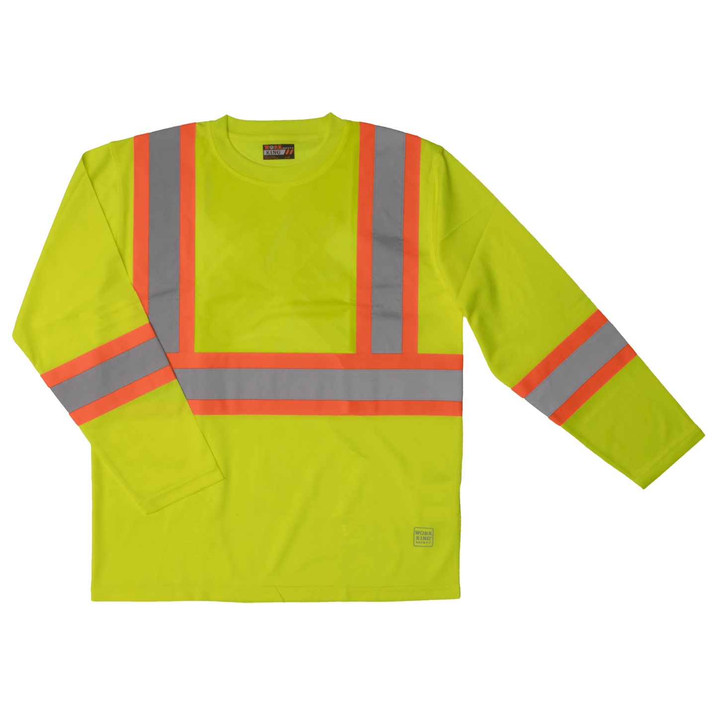 Tough Duck Long Sleeve Safety Shirt - ST10 - Fluorescent Green