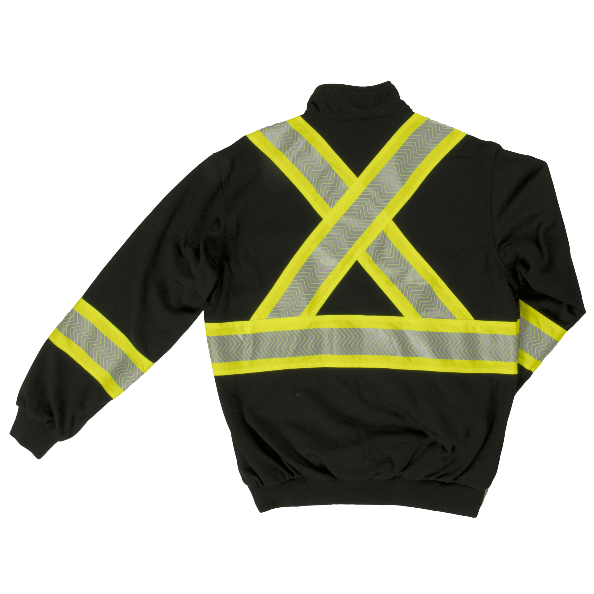 Tough Duck Quarter Zip Safety Pullover - SJ19 - Black - back