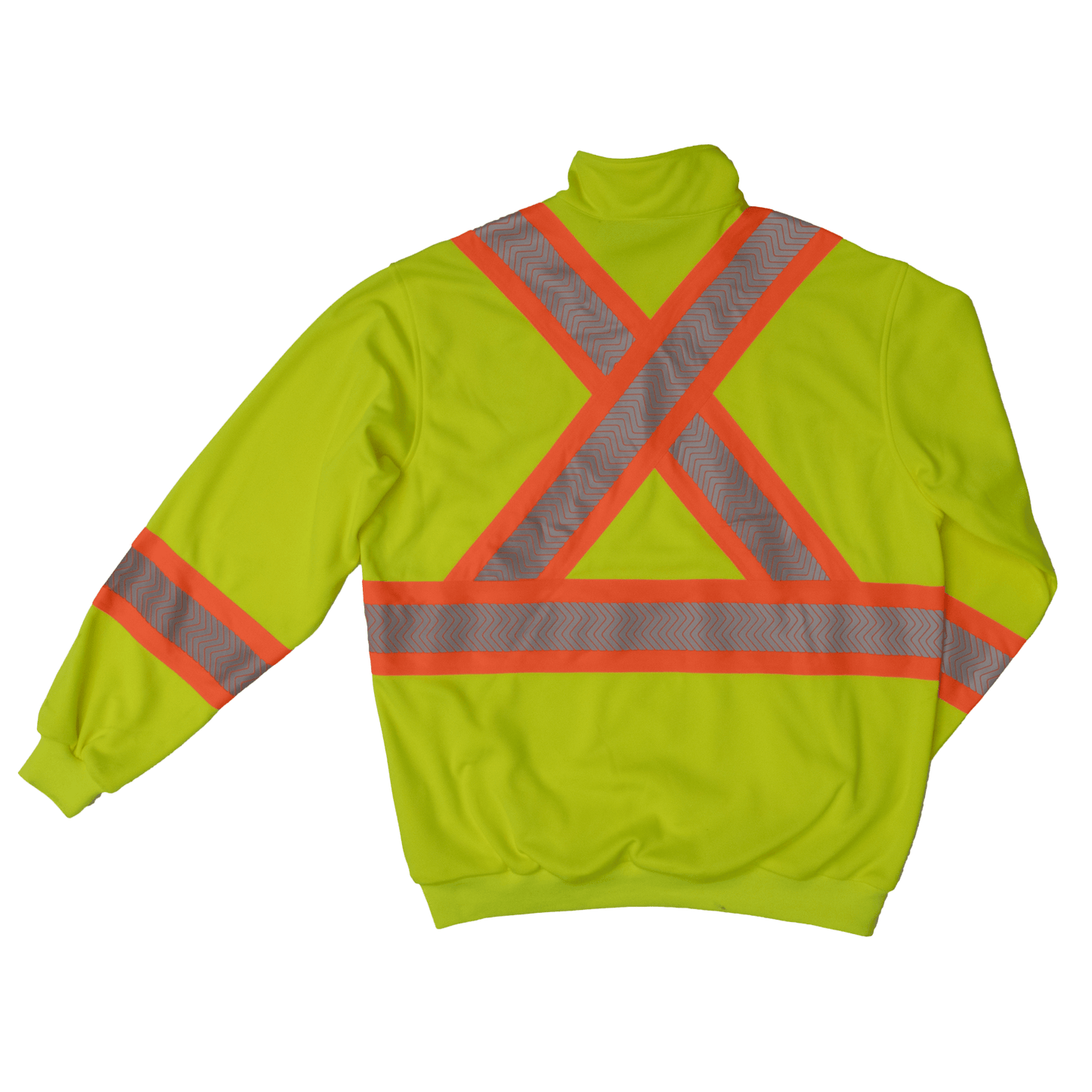 Tough Duck Quarter Zip Safety Pullover - SJ19 - Fluorescent Green - back