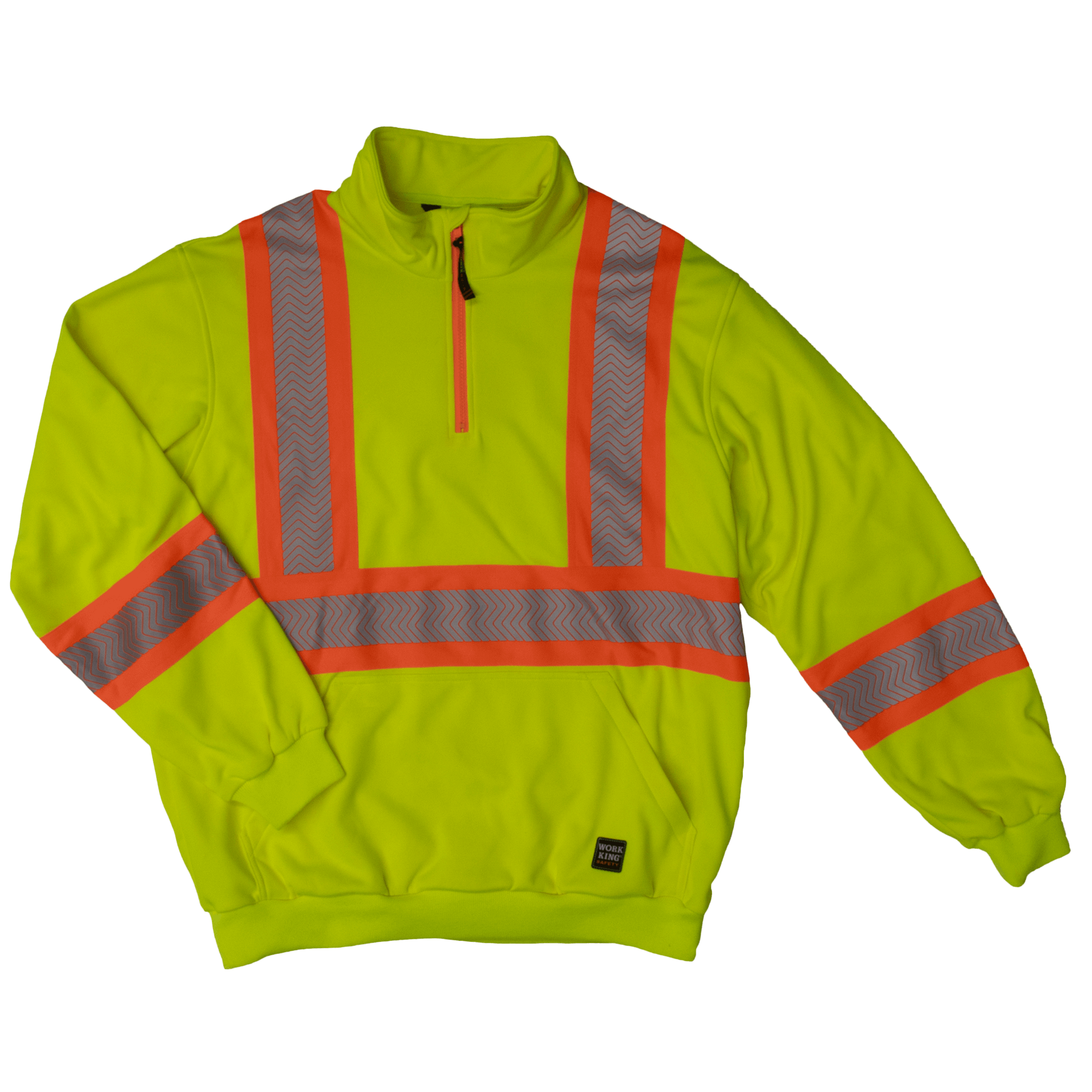 Tough Duck Quarter Zip Safety Pullover - SJ19 - Fluorescent Green