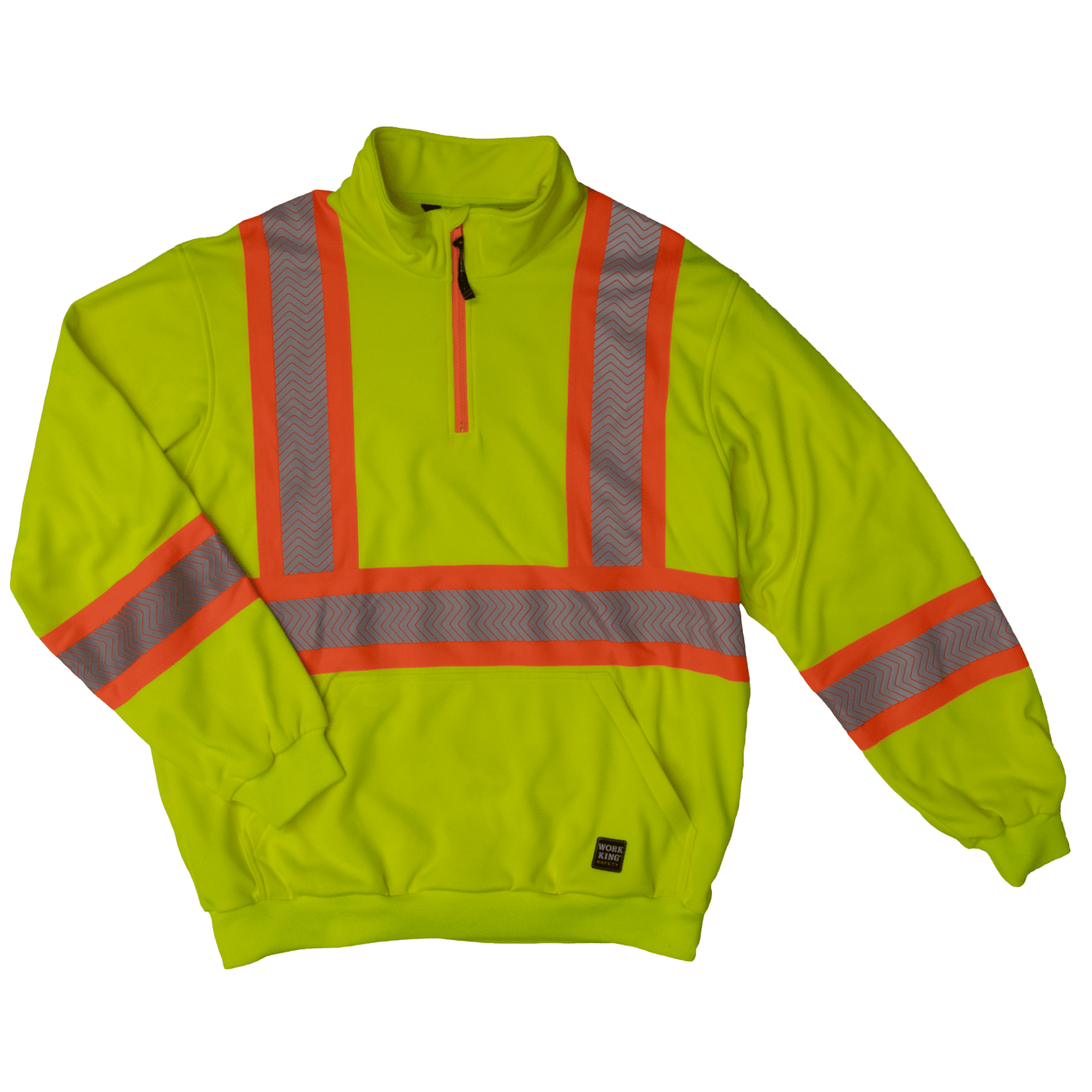 Tough Duck Quarter Zip Safety Pullover - SJ19 - Fluorescent Green