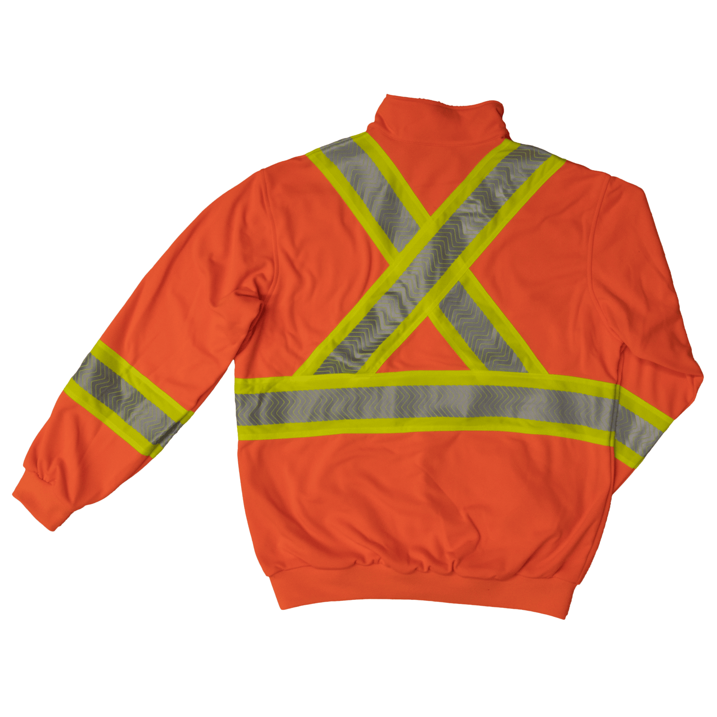 Tough Duck Quarter Zip Safety Pullover - SJ19 - Fluorescent Orange - back