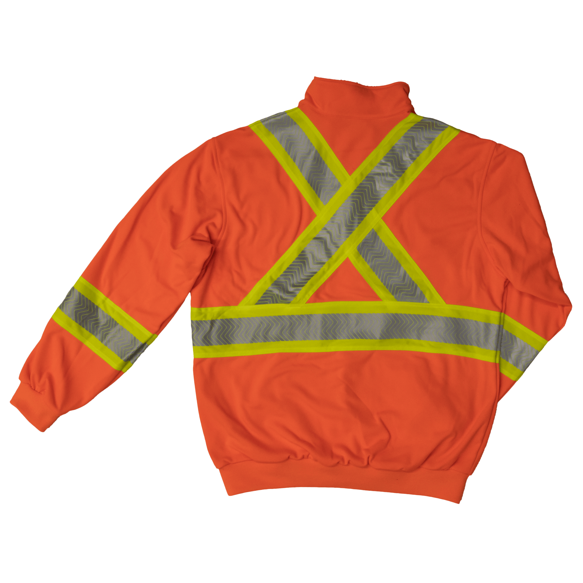 Tough Duck Quarter Zip Safety Pullover - SJ19 - Fluorescent Orange - back