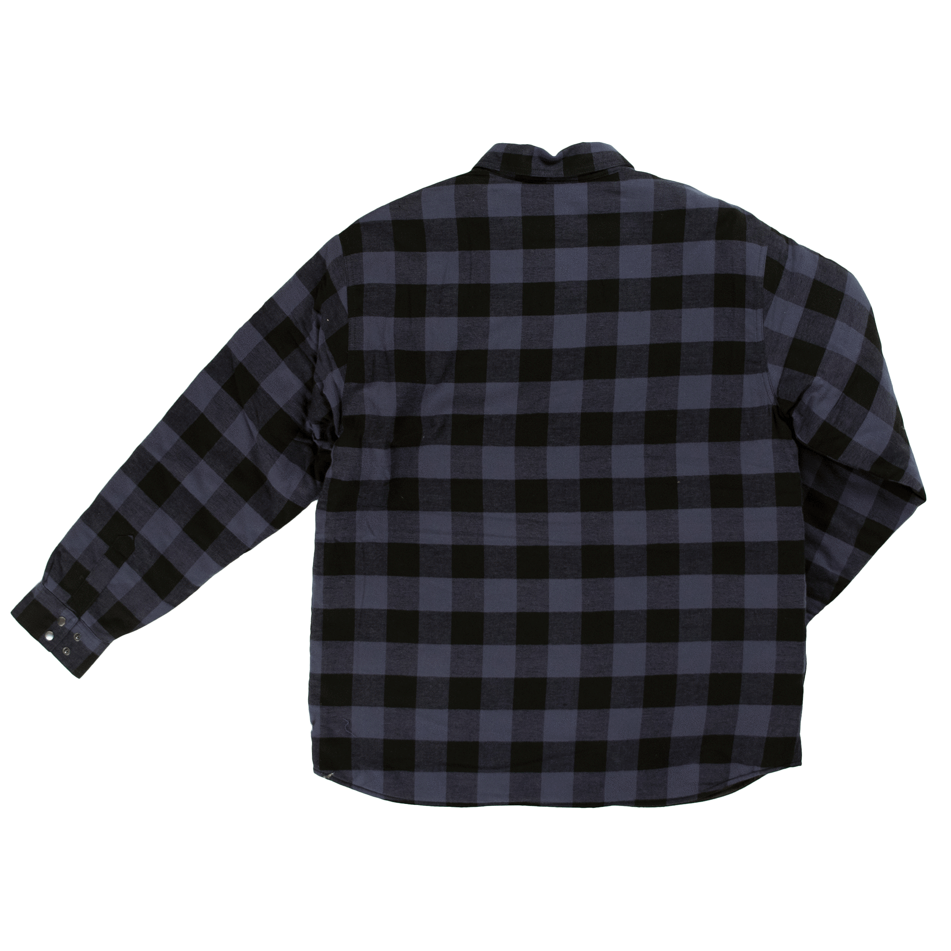 Tough Duck Quilted Flannel Shirt - WS05 - Blue Buffalo Check - back