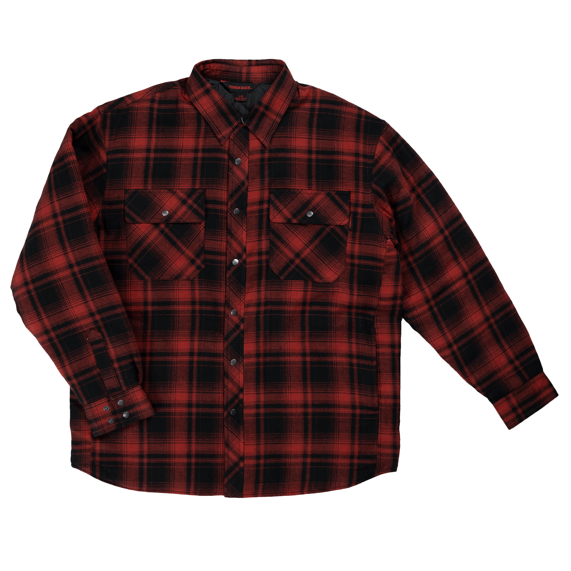 Tough Duck Quilted Flannel Shirt - WS05 - Red Plaid