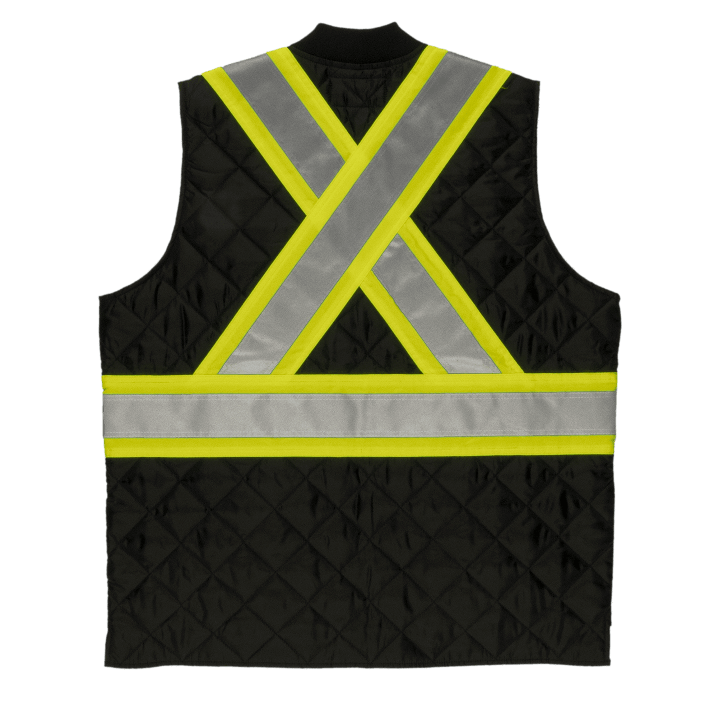 Tough Duck Quilted Safety Vest - SV05 - Black - back