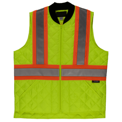 Tough Duck Quilted Safety Vest - SV05 - Fluorescent Green