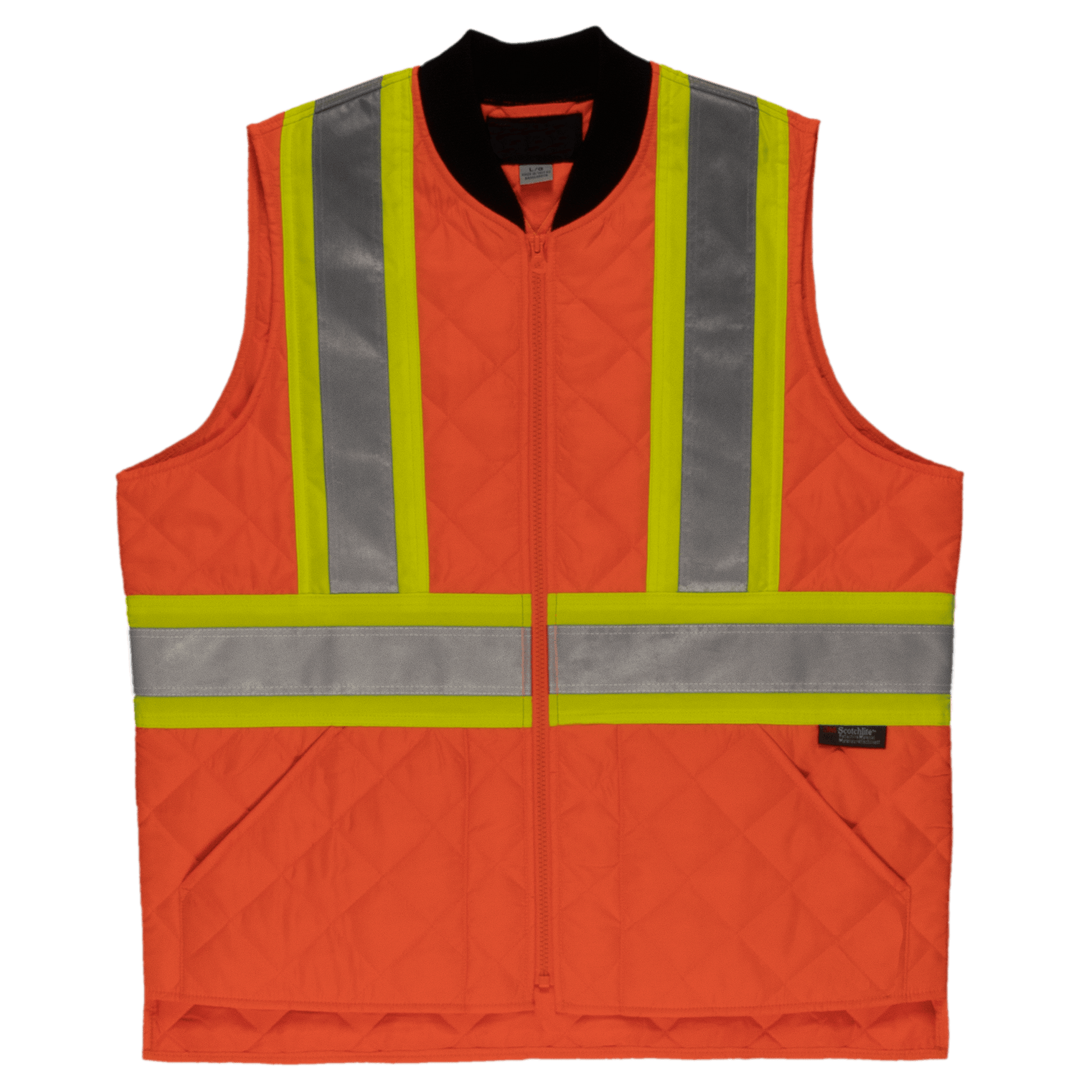Tough Duck Quilted Safety Vest - SV05 - Fluorescent Orange