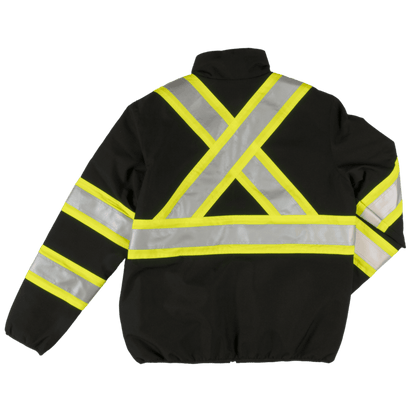 Tough Duck Reversible Safety Jacket - SJ27 - Black - back