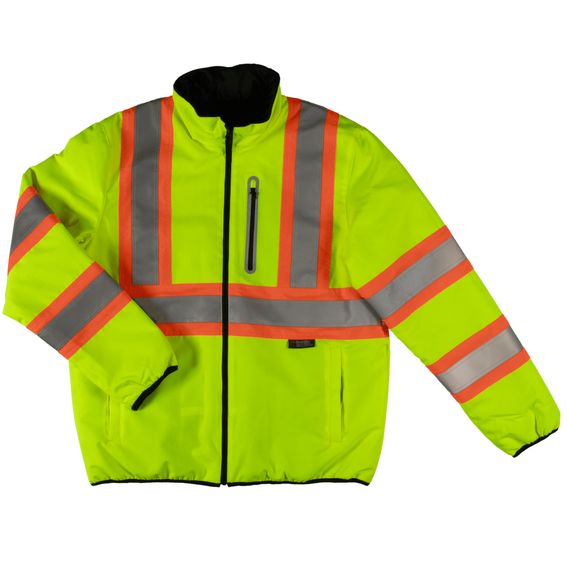 Tough Duck Reversible Safety Jacket - SJ27 - Fluorescent Green