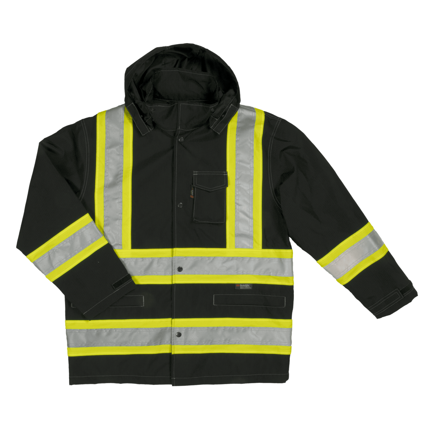 Tough Duck Safety Rain Jacket - S372 - Black