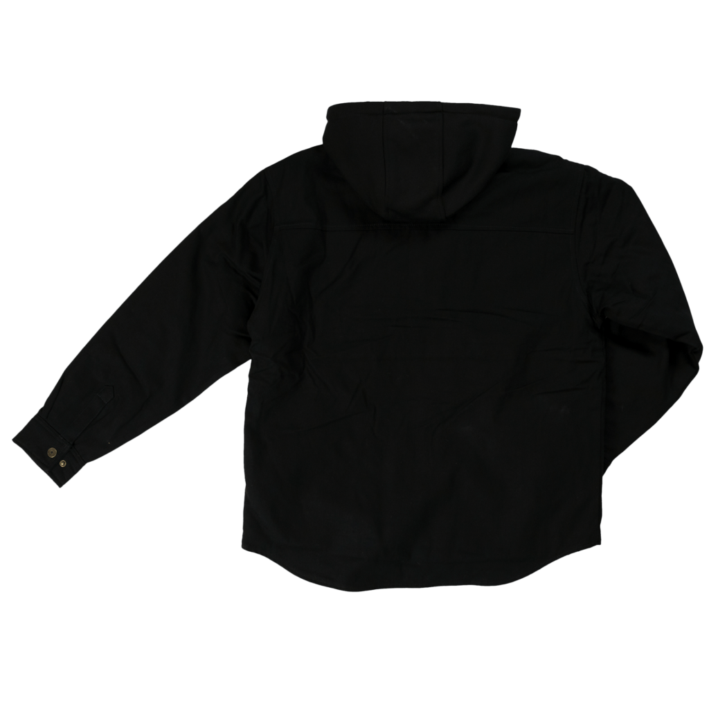 Tough Duck Sherpa Lined Duck Shirt - WS03 - Black - back