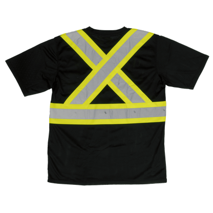 Tough Duck Short Sleeve Safety T-Shirt - S392 - Black - back