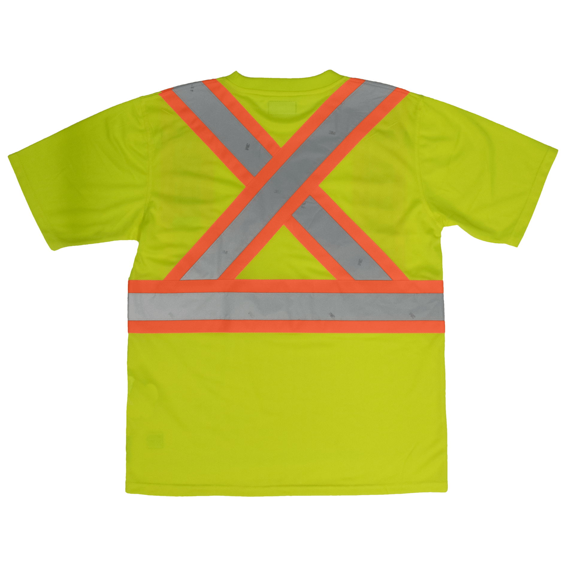 Tough Duck Short Sleeve Safety T-Shirt - S392 - Fluorescent Green - back