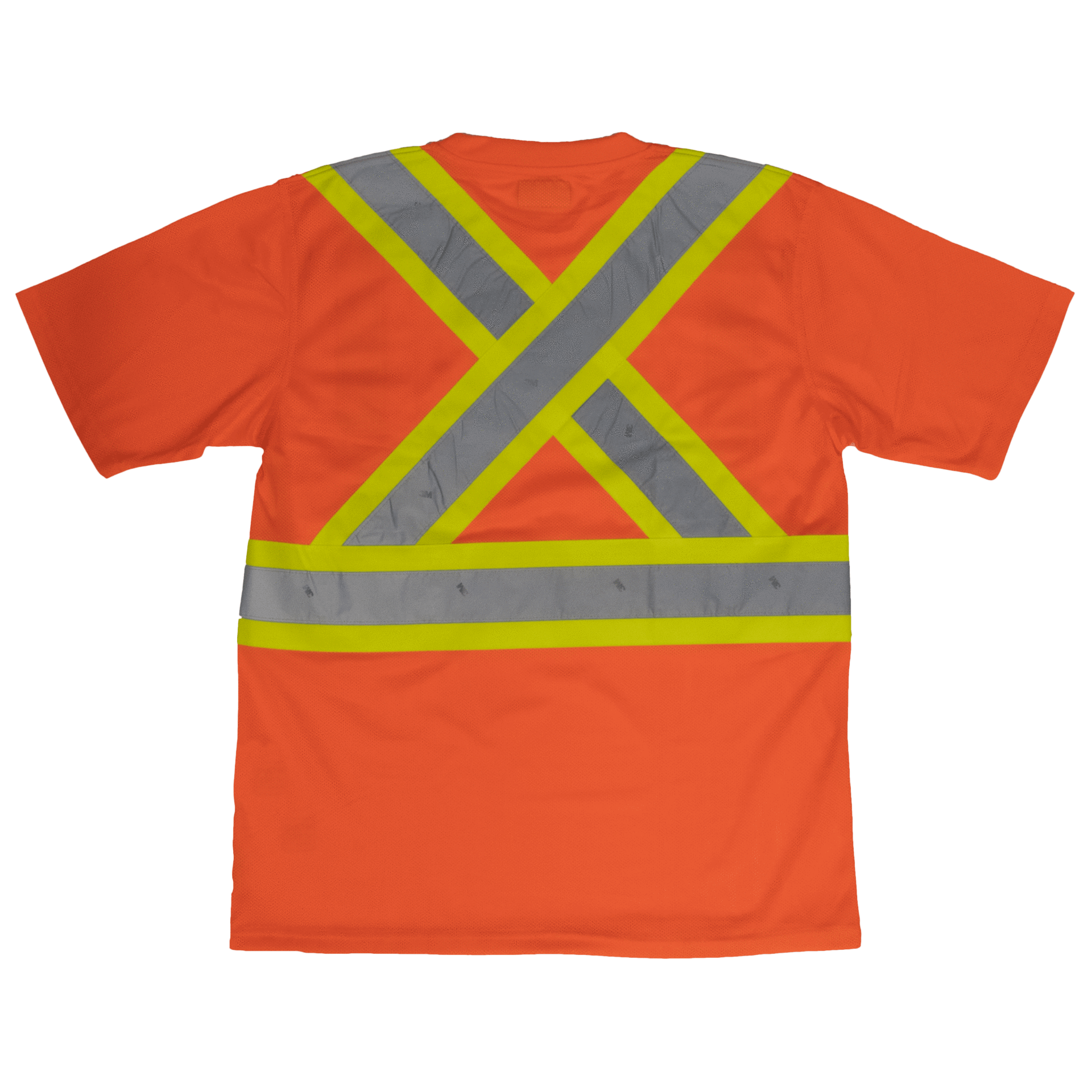 Tough Duck Short Sleeve Safety T-Shirt - S392 - Fluorescent Orange - back