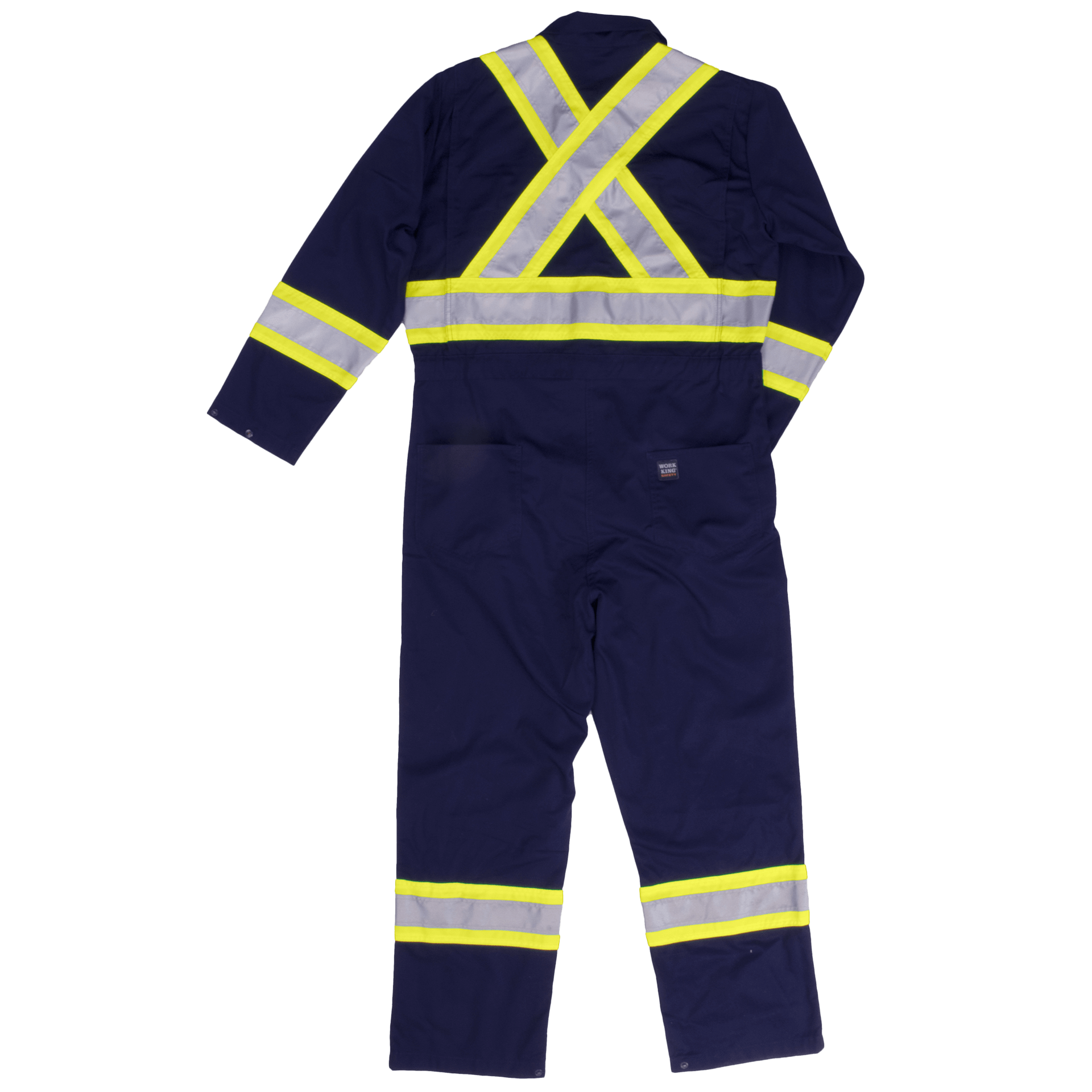 Tough Duck Unlined Safety Coverall - S792 - Navy - back