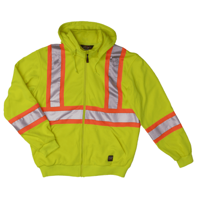 Tough Duck Unlined Safety Hoodie - S494 - Fluorescent Green