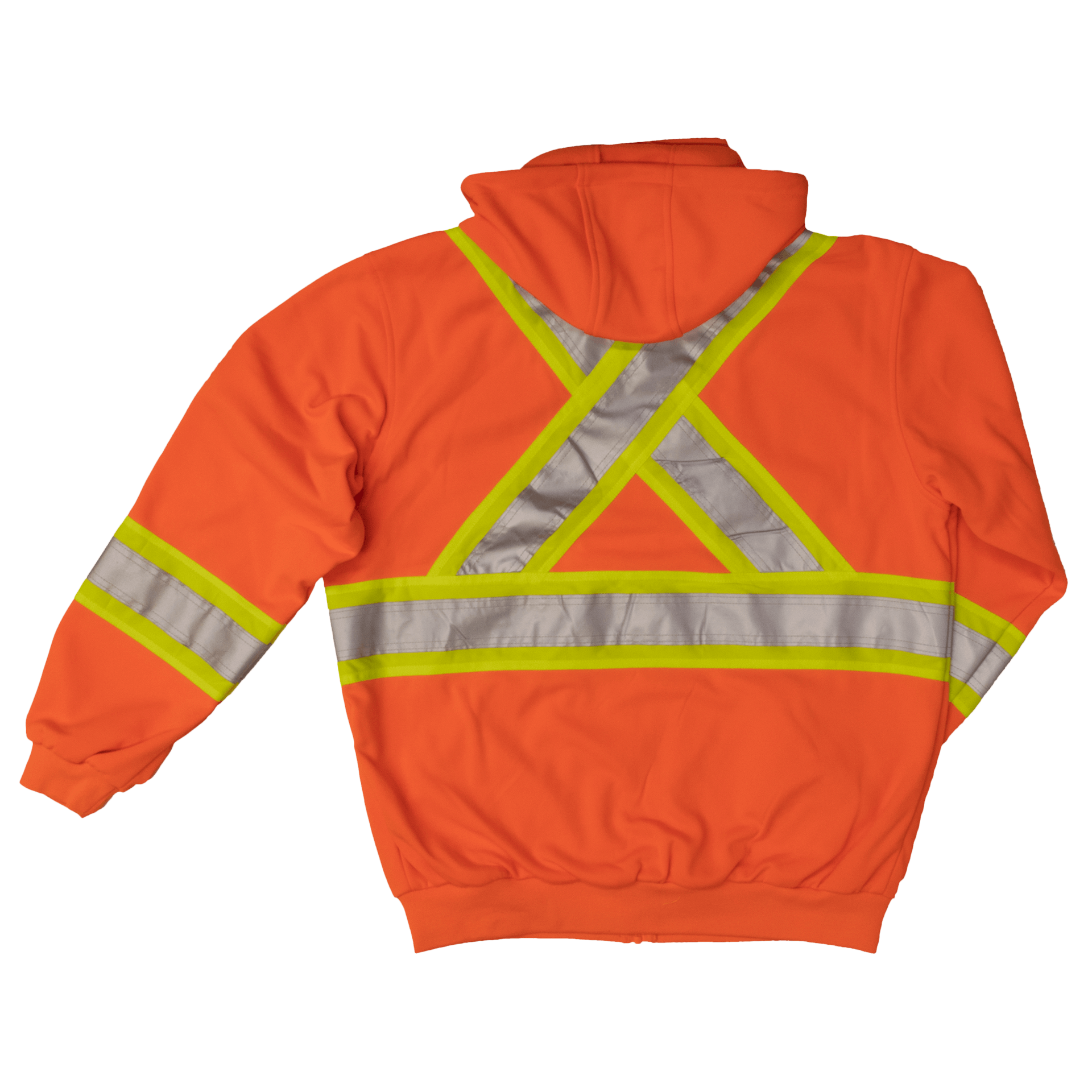 Tough Duck Unlined Safety Hoodie - S494 - Fluorescent Orange - back