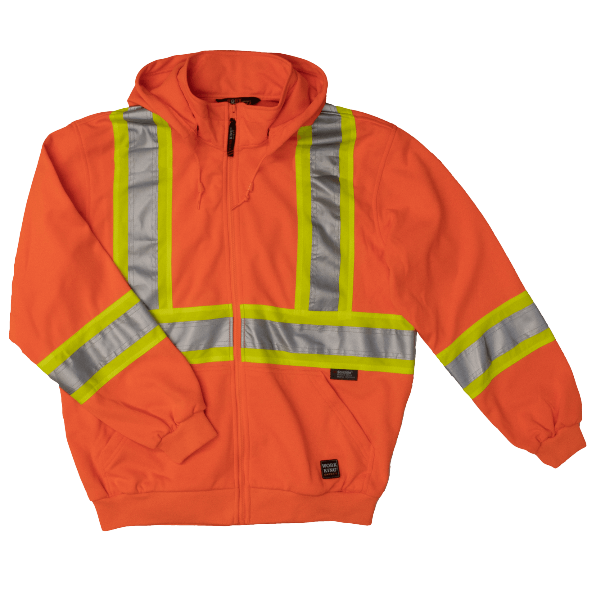 Tough Duck Unlined Safety Hoodie - S494 - Fluorescent Orange