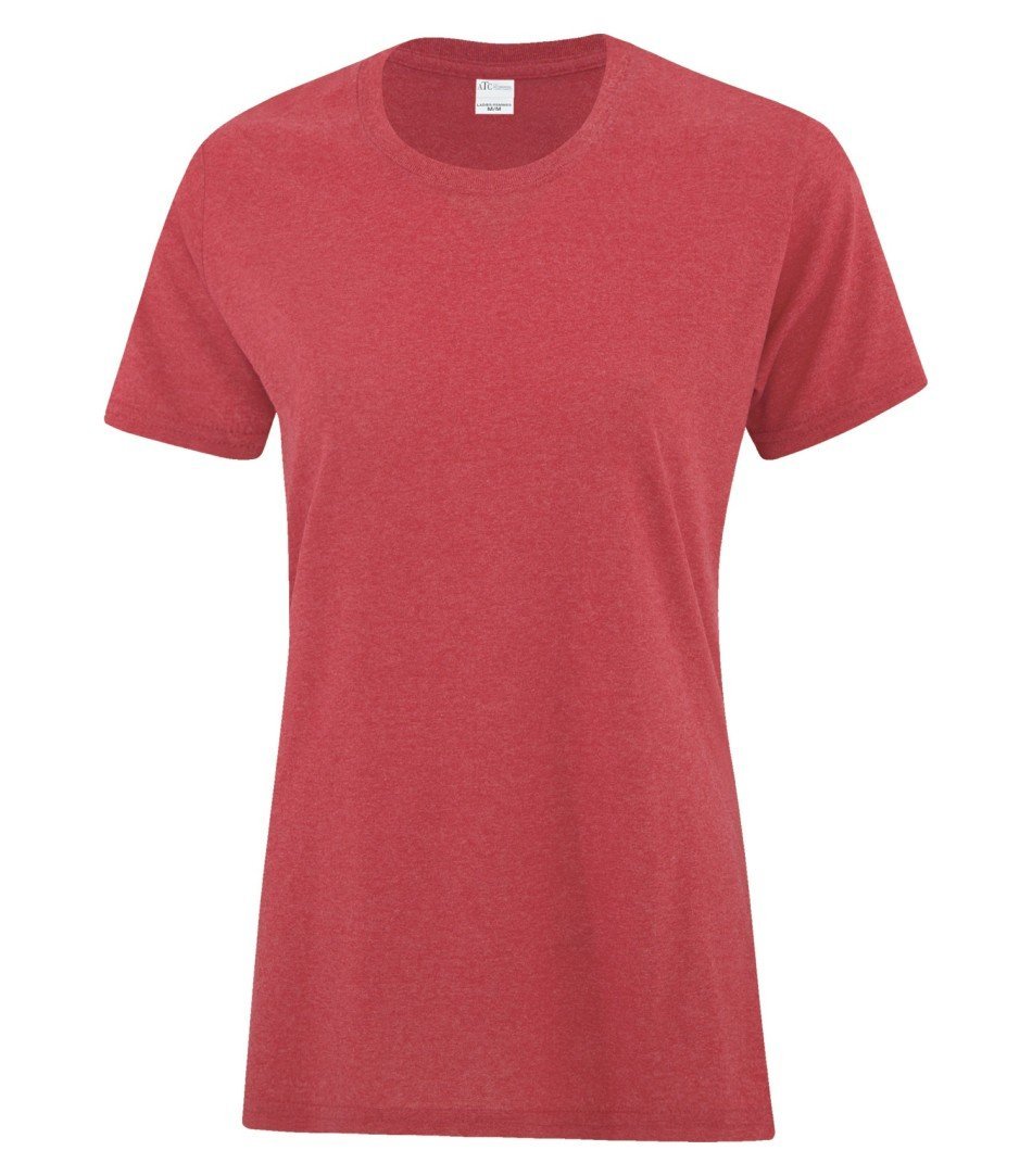 Basic T-Shirt: Women's Cut - ATC1000L - Heather Red