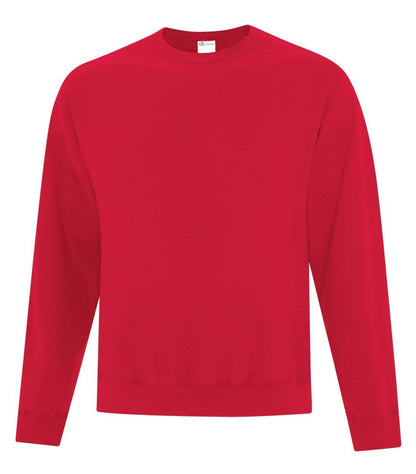 Basic Fleece Sweater: Crew Neck - ATCF2400 - Red