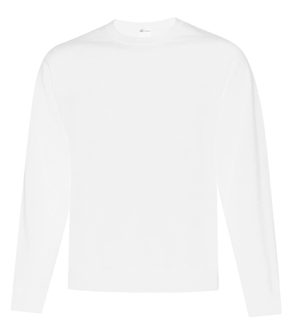 Basic Fleece Sweater: Crew Neck - ATCF2400 - White