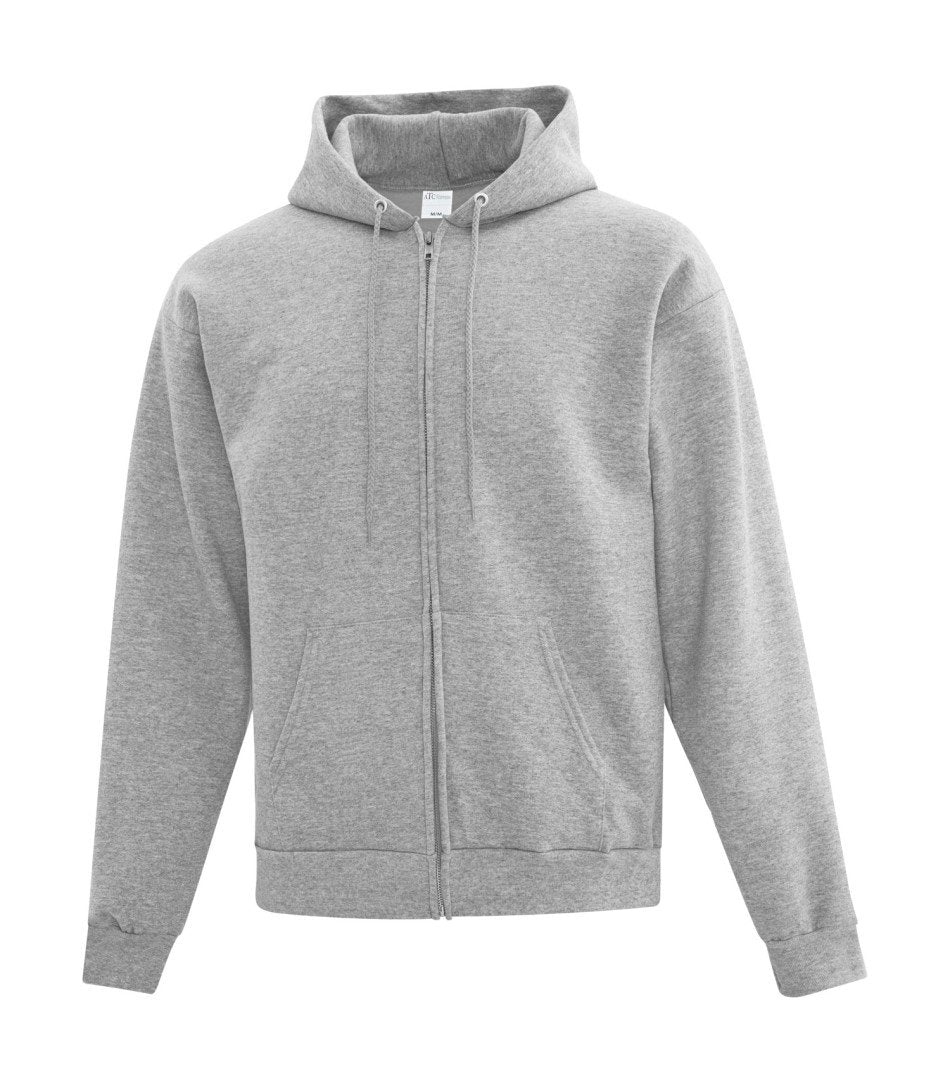 Basic Fleece Sweater: Full Zip - ATCF2600 - Athletic Heather