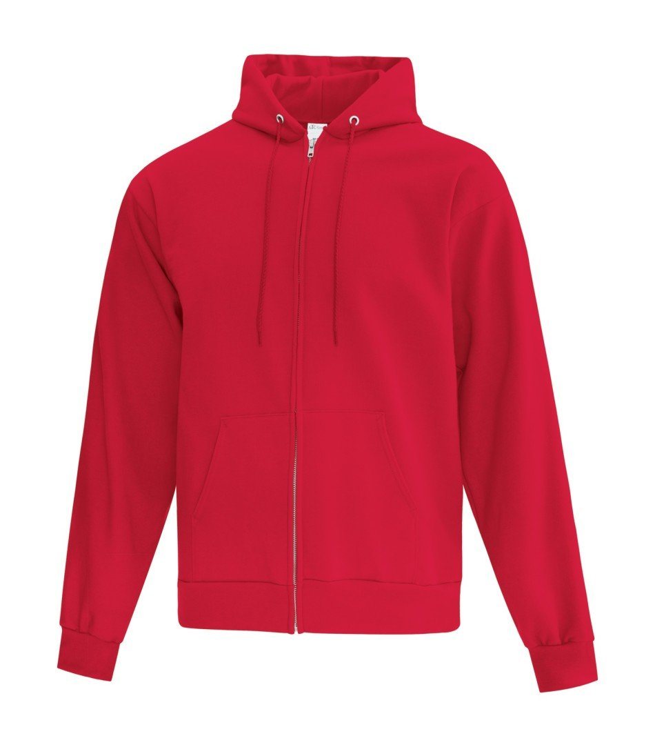 Basic Fleece Sweater: Full Zip - ATCF2600 - Red