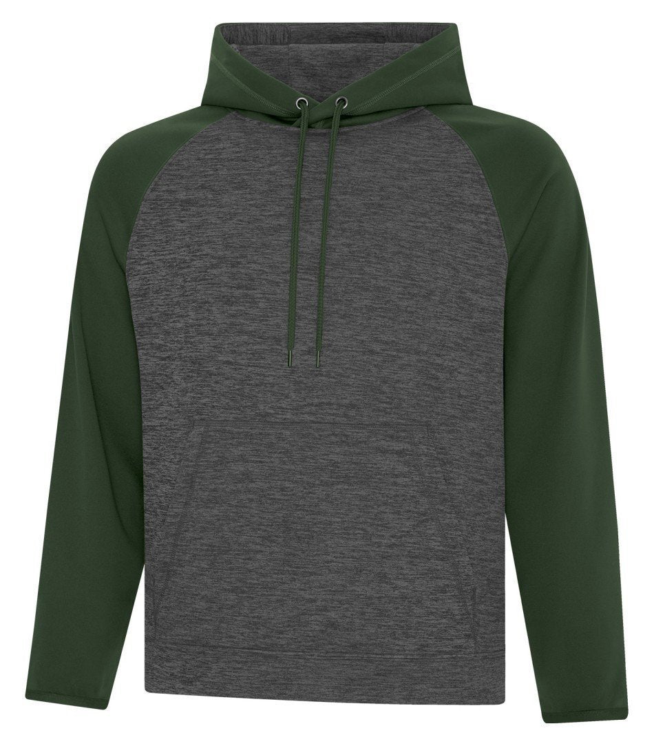 Performance Fleece Sweater: Premium Colour Variations Heather Two Tone Pattern - F2047 - Forest