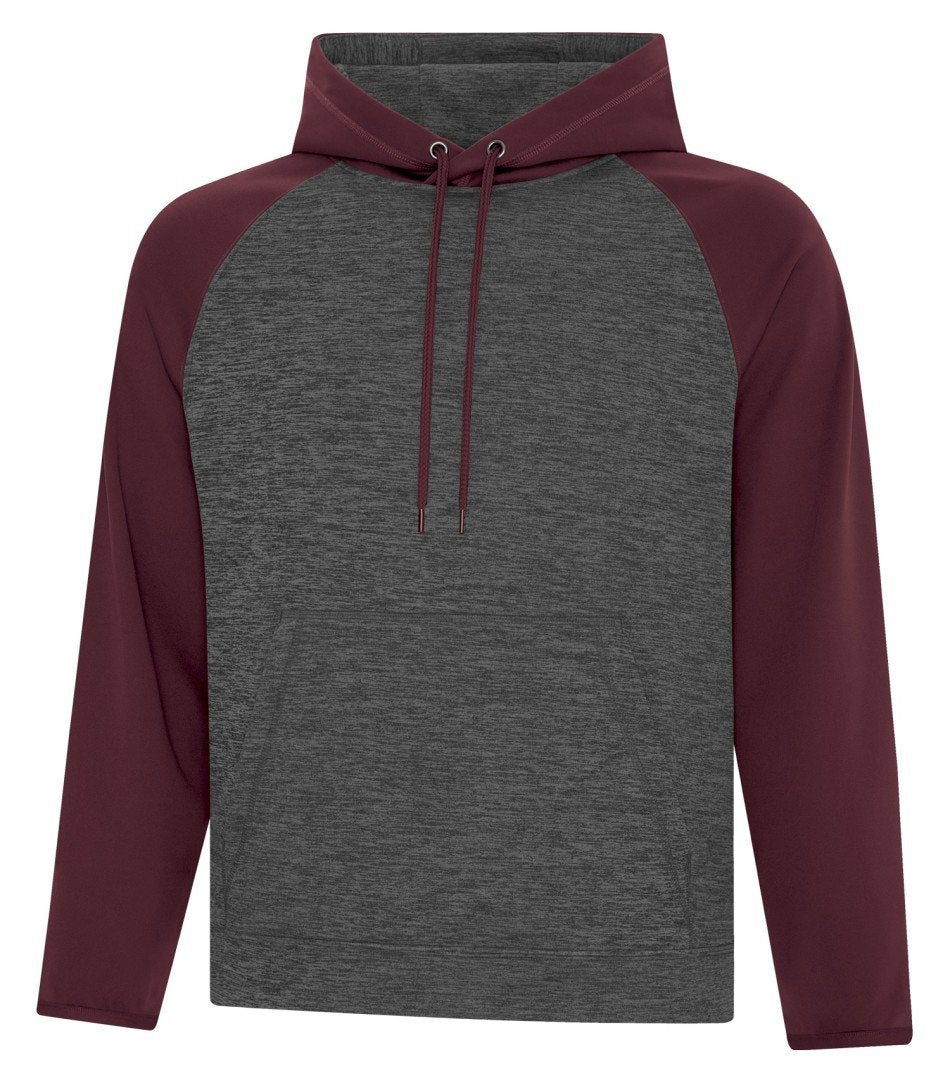 Performance Fleece Sweater: Premium Colour Variations Heather Two Tone Pattern - F2047 - Maroon