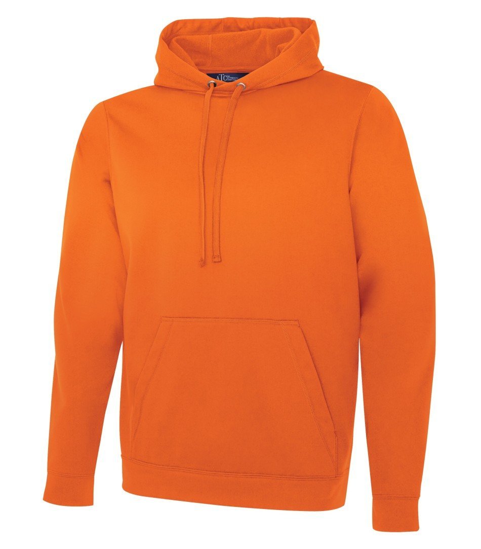 Performance Fleece Sweater:  Men's Cut Basic Solid Colours - F2005 - Deep Orange