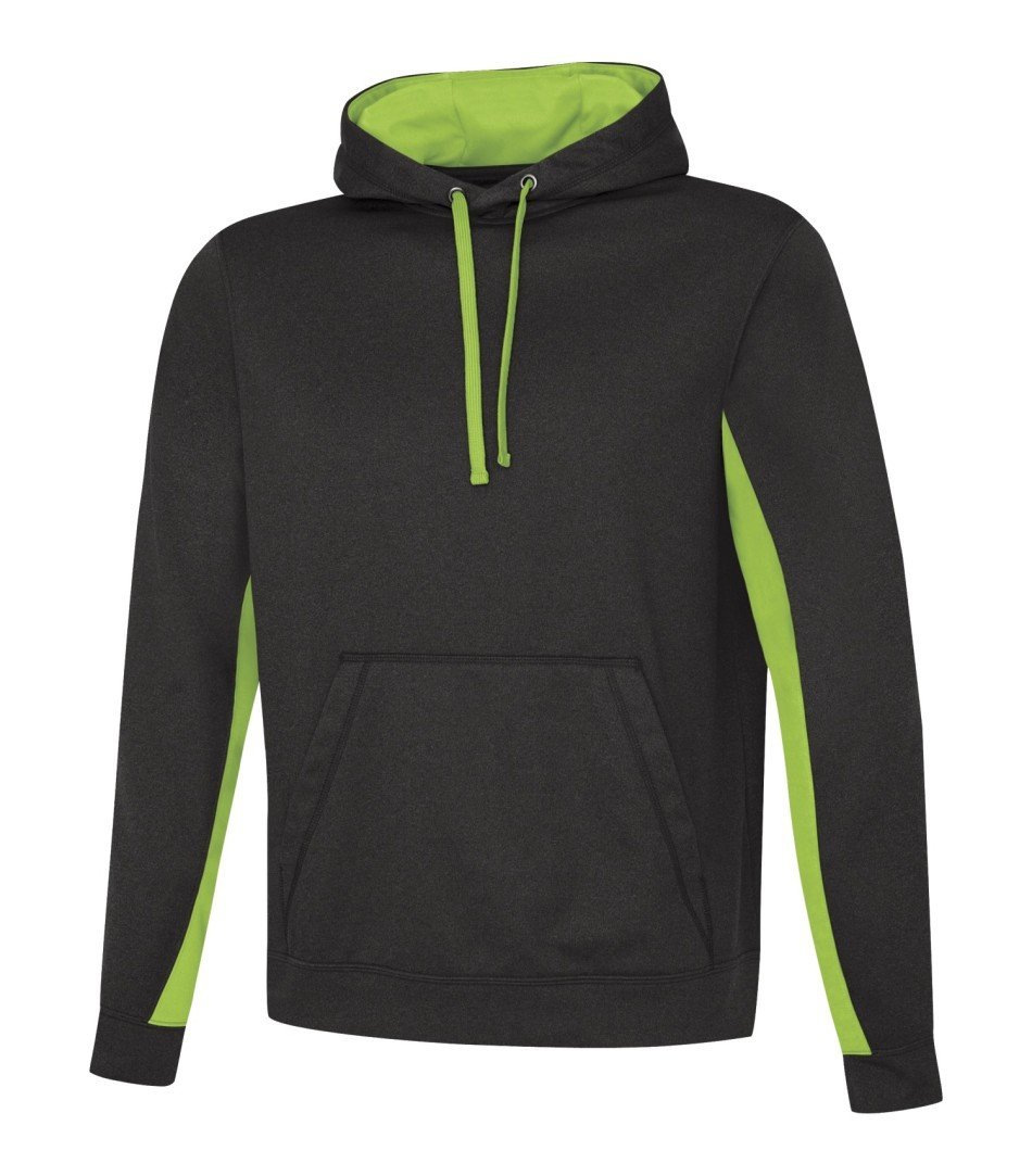 Performance Fleece Sweater: Premium Colour Variations Two Tone - F2011 - Charcoal/Lime Shock