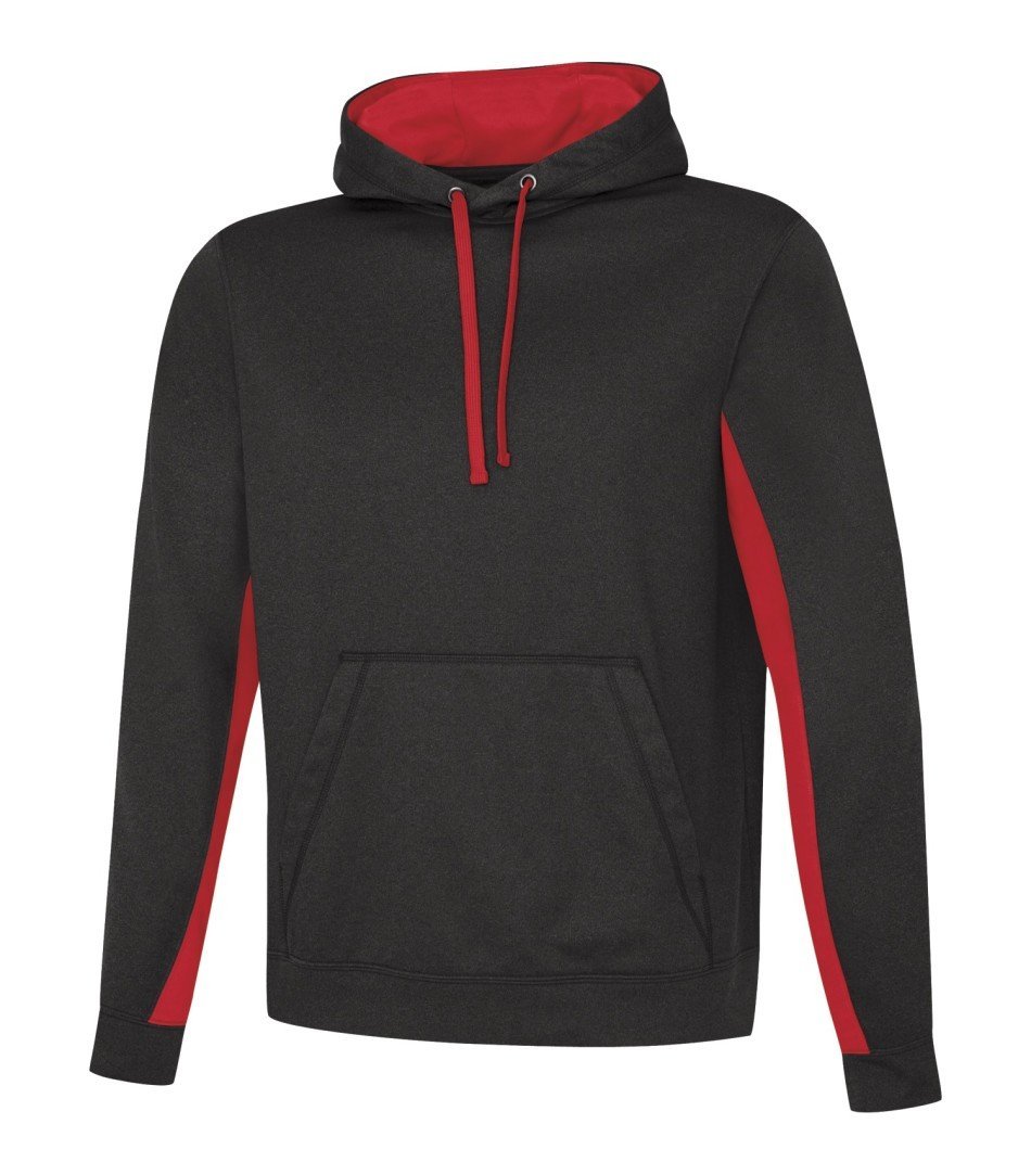 Performance Fleece Sweater: Premium Colour Variations Two Tone - F2011 - Charcoal/True Red