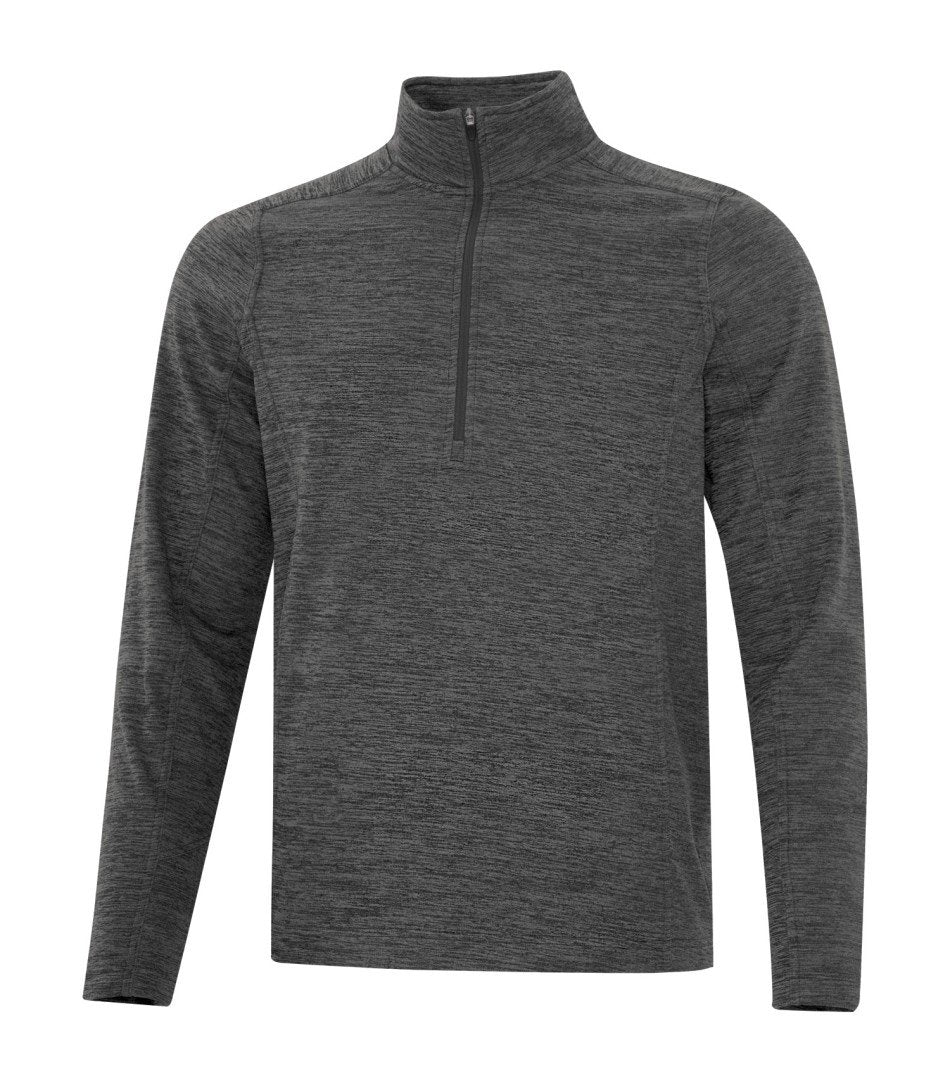 Performance Fleece Sweater: Premium Colour Variations Half Zip Heather - F2022 - Charcoal