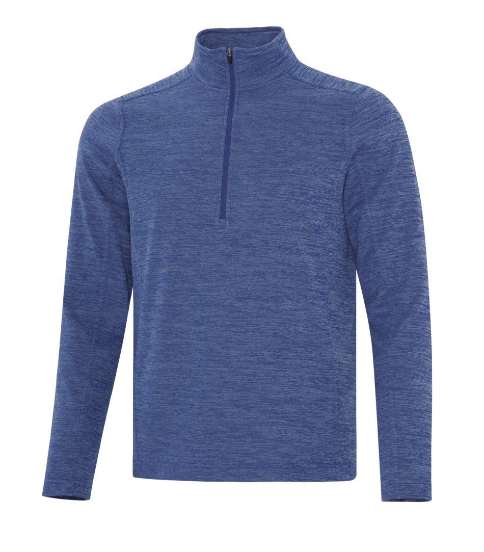 Performance Fleece Sweater: Premium Colour Variations Half Zip Heather - F2022 - True Royal