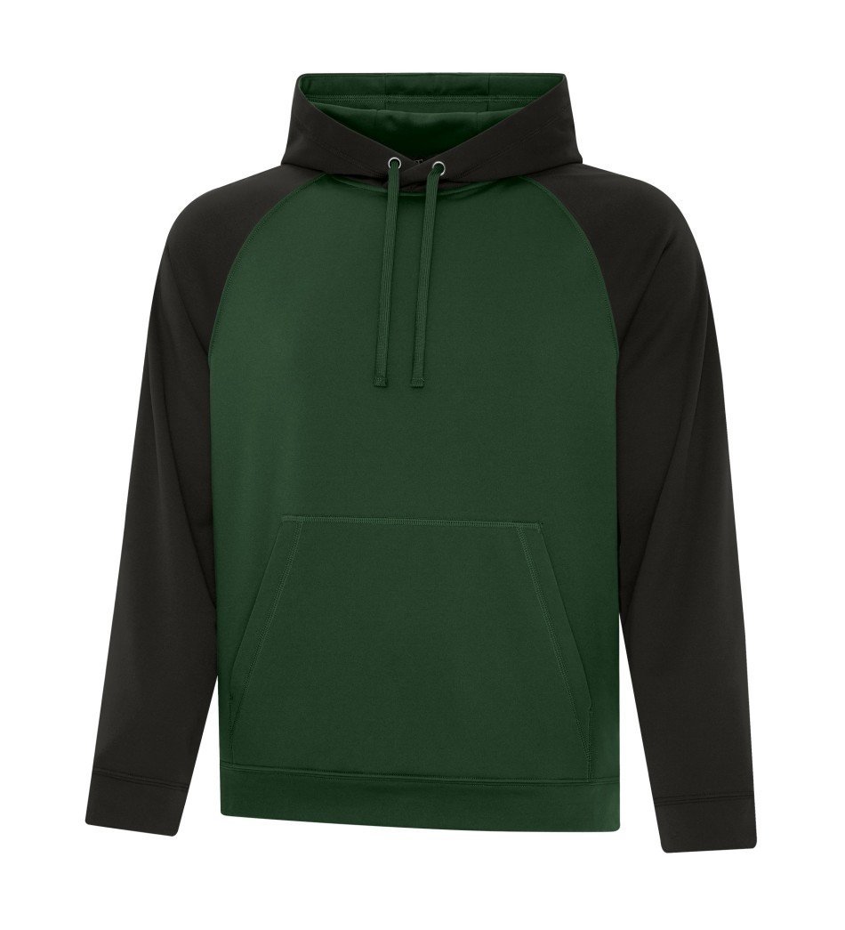 Performance Fleece Sweater: Premium Colour Variations Two Tone - F2037 - Forest Green