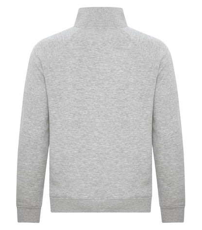 Premium Fleece Sweater: Quarter Zip - F2042 - Athletic Heather - back