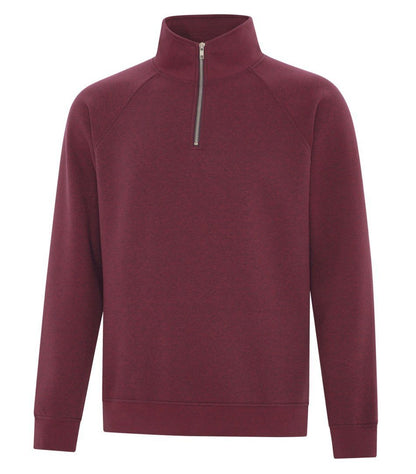 Premium Fleece Sweater: Quarter Zip - F2042 - Cardinal