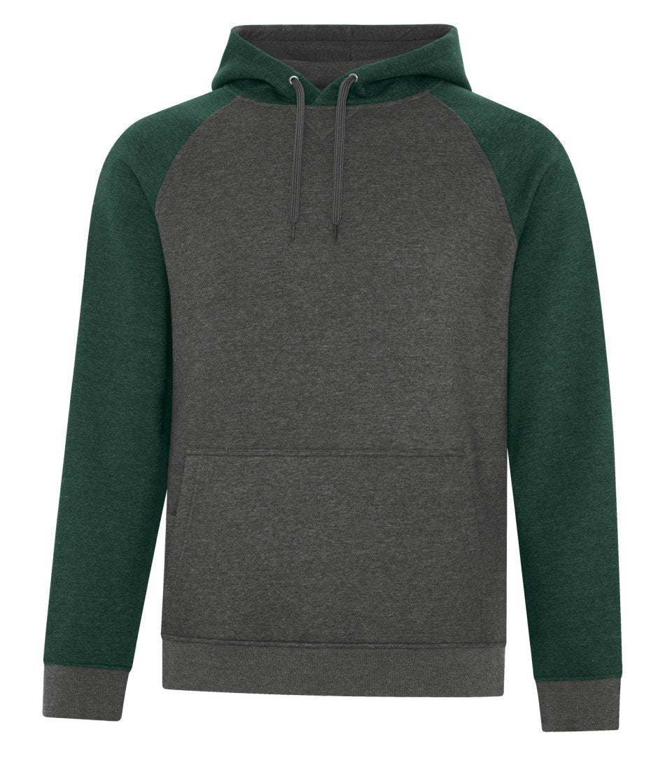 Premium Fleece Sweater: Two Tone - F2044 - Charcoal/Forest