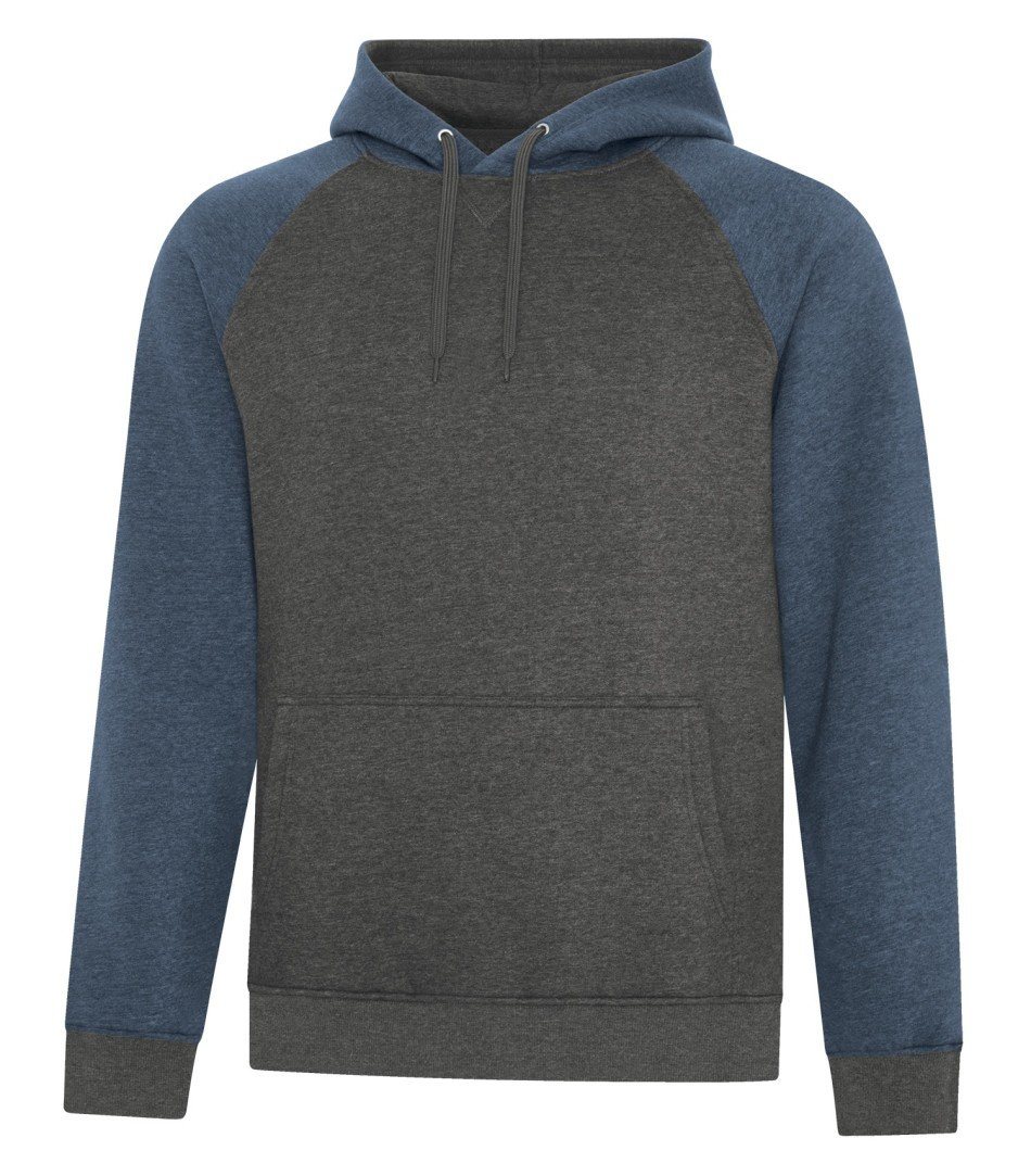 Premium Fleece Sweater: Two Tone - F2044 - Charcoal/Navy