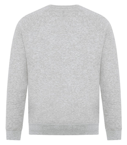 Premium Fleece Sweater: Crew Neck - F2046 - Athletic Grey - back