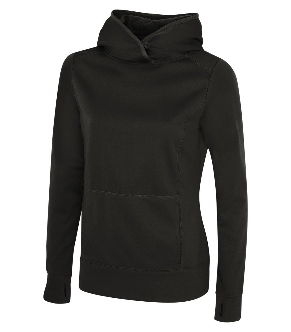 Performance Fleece Sweater:  Women's Cut Basic Solid Colours - L2005 - Black