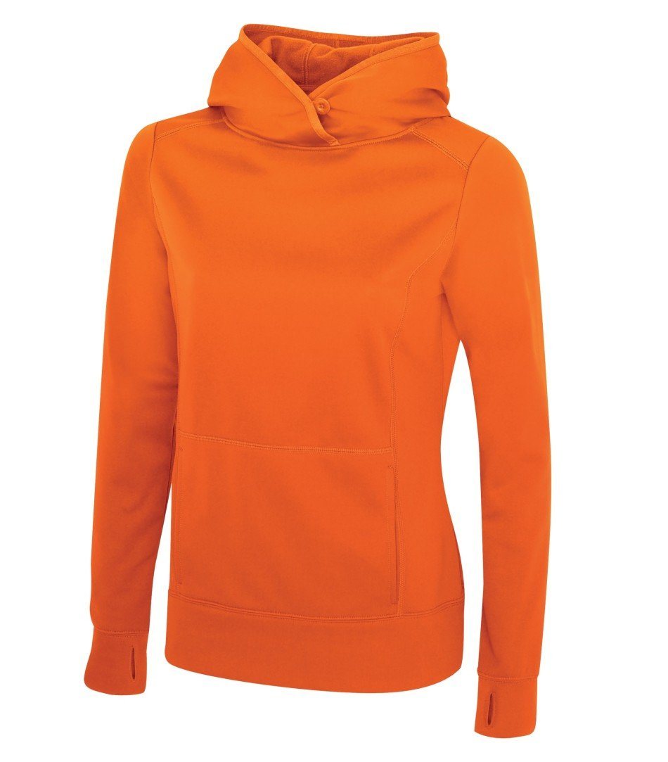 Performance Fleece Sweater:  Women's Cut Basic Solid Colours - L2005 - Deep Orange