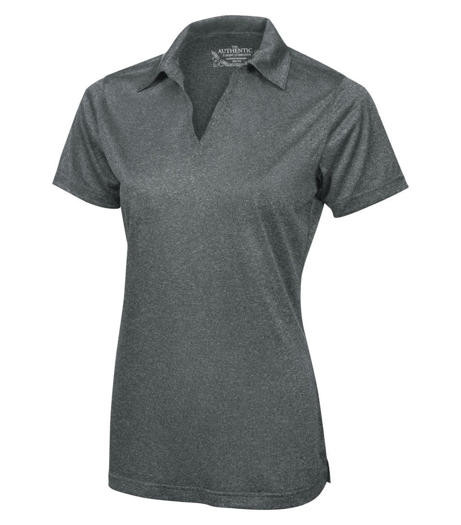 Basic Polo Shirt: Women's Cut Heather Pattern - L3518 - Graphite Heather