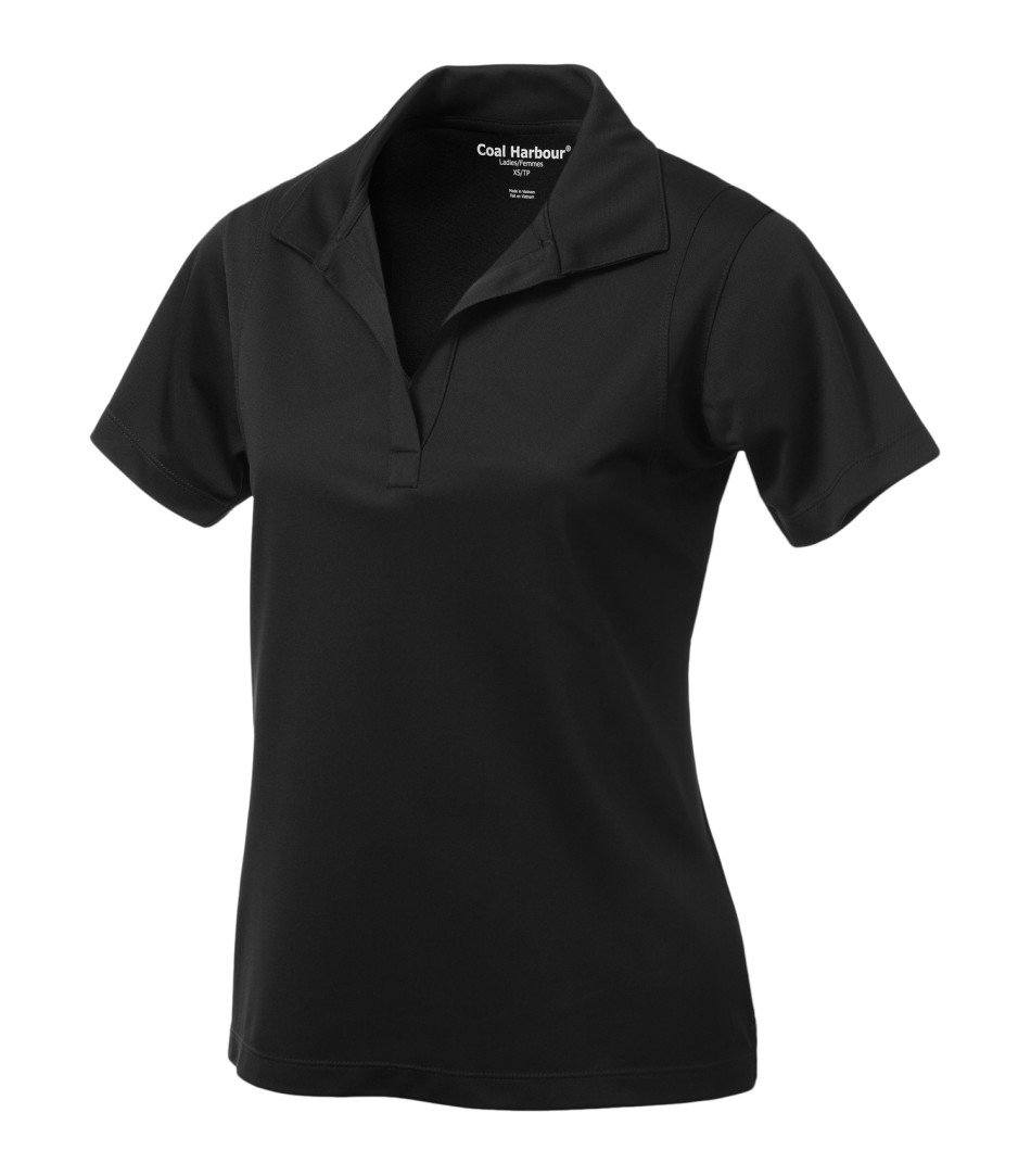 Basic Polo Shirt: Women's Cut Snag Resistant - L445 - Black