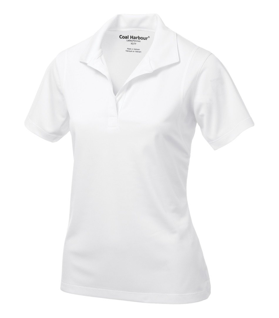 Basic Polo Shirt: Women's Cut Snag Resistant - L445 - White