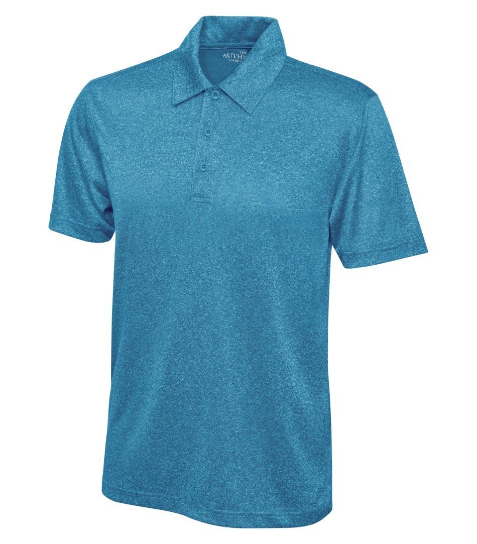 Basic Polo Shirt: Men's Cut Heather Pattern - S3518 - Blue Wake Heather