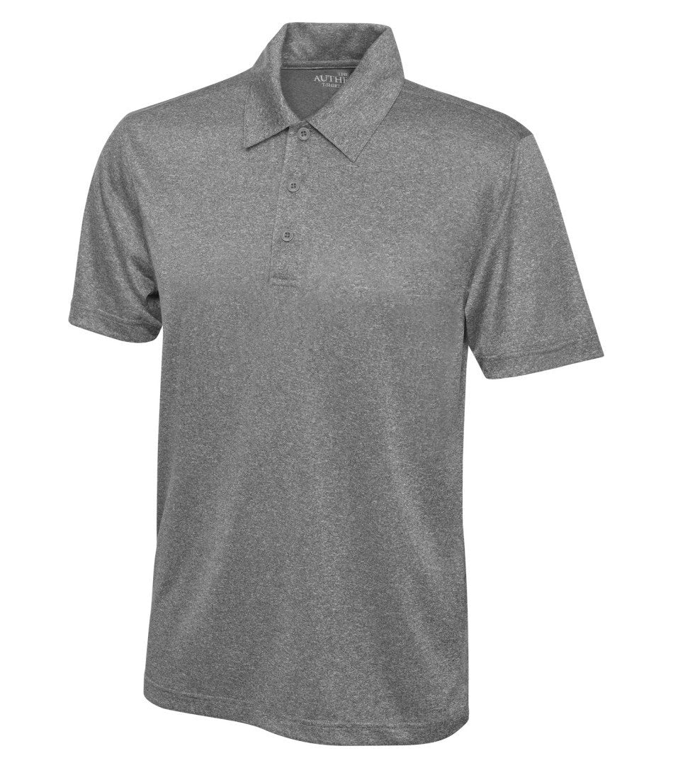 Basic Polo Shirt: Men's Cut Heather Pattern - S3518 - Charcoal Heather