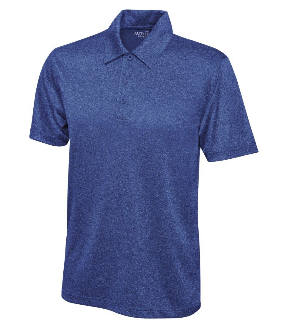 Basic Polo Shirt: Men's Cut Heather Pattern - S3518 - Cobalt Heather