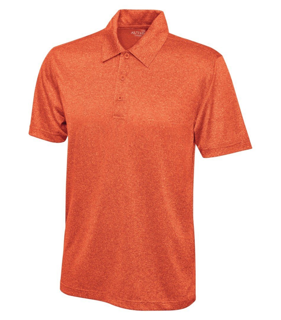Basic Polo Shirt: Men's Cut Heather Pattern - S3518 - Deep Orange Heather